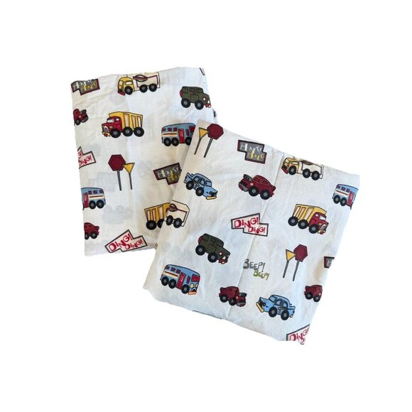 Kids' Do YOUR Room DYR Sheet Big Trucks Cars One Twin Flat Sheet Fabric Crafts 2 - Picture 1 of 4